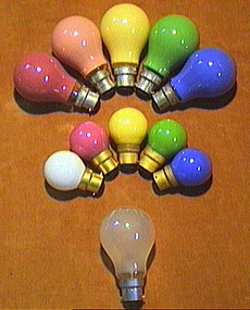 GLS Coloured [top], Golf-ball Coloured [middle], GLS Pearl [bottom]