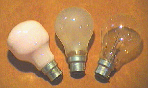 GLS Lamps: Pastel tint (pink), pearl, clear.